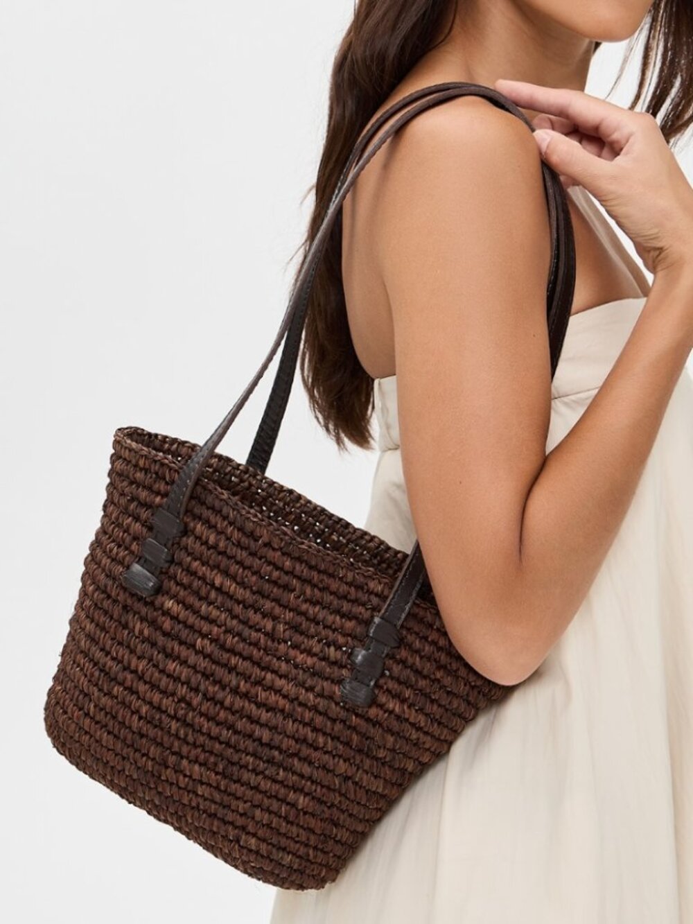 Bembien Mini Bieno Raffia Bag | Woven Leather Shoulder Bag | New With Tags